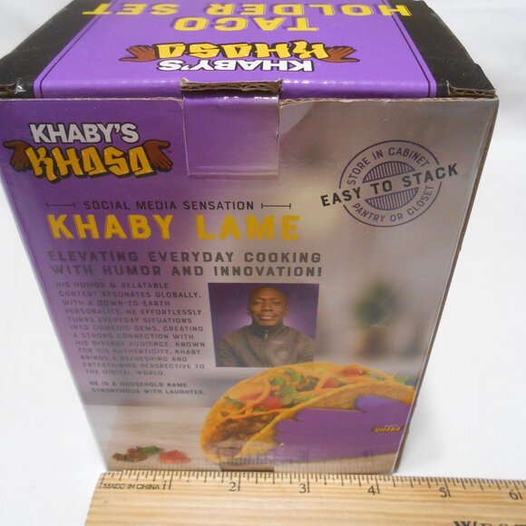 NEW Set of 4 Khaby's Khasa Taco Holders easy to stack new in sealed box kitchen - Picture 3 of 9